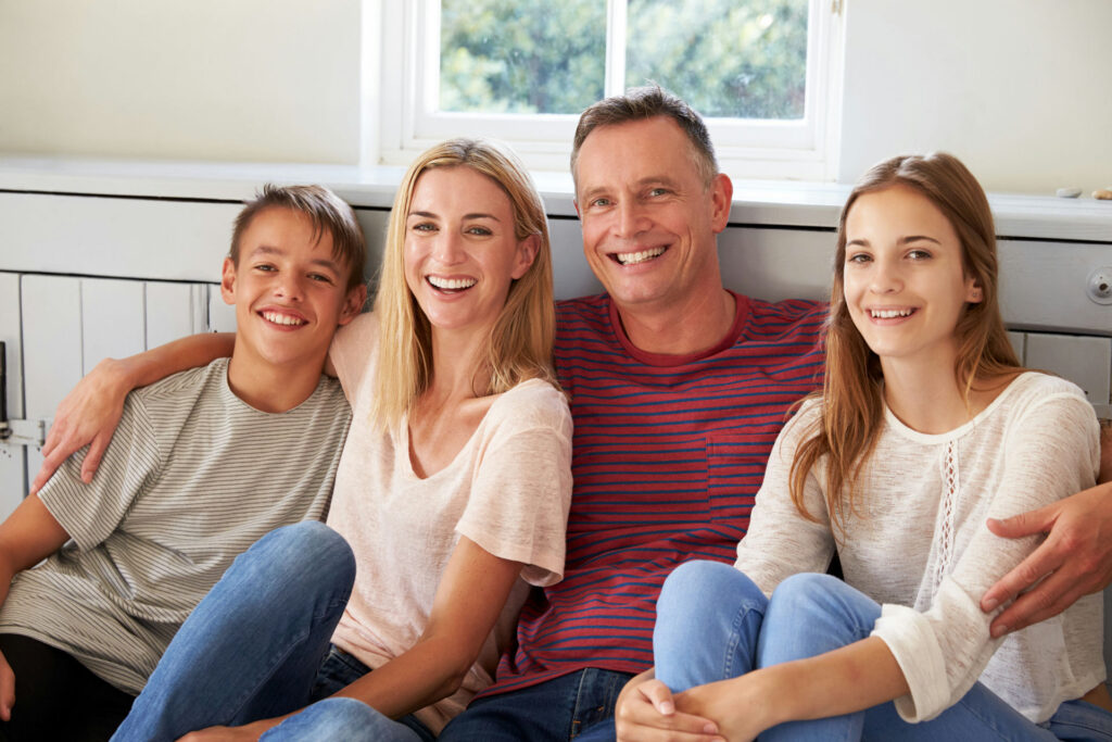 a-family-smiling-together